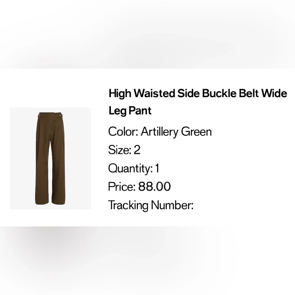 Express High Waisted Side Buckle Belt Wide Leg Pant in Size 2 - Picture 7 of 13